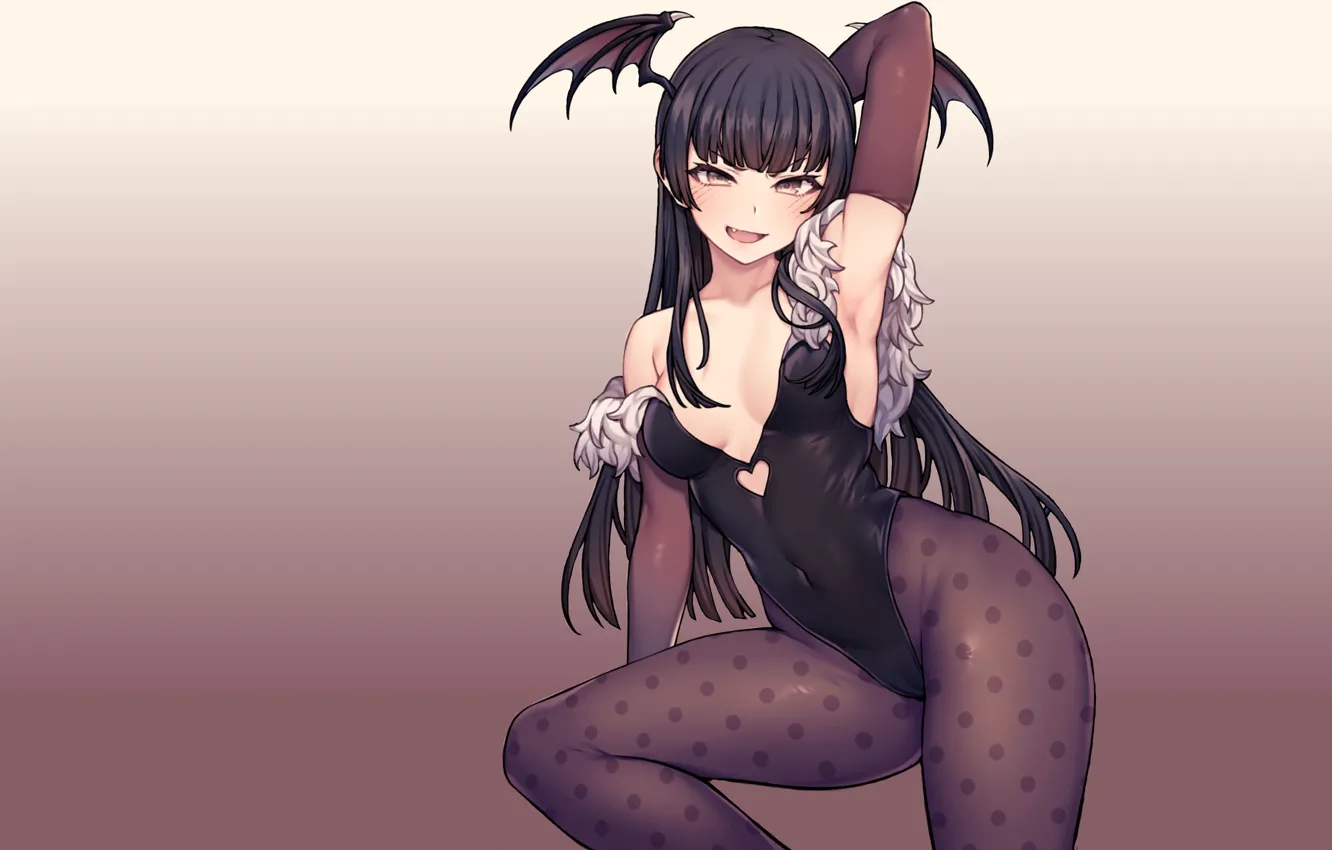 Photo wallpaper kawaii, sexy, Morrigan, anime, pretty, vampire, babe, cute