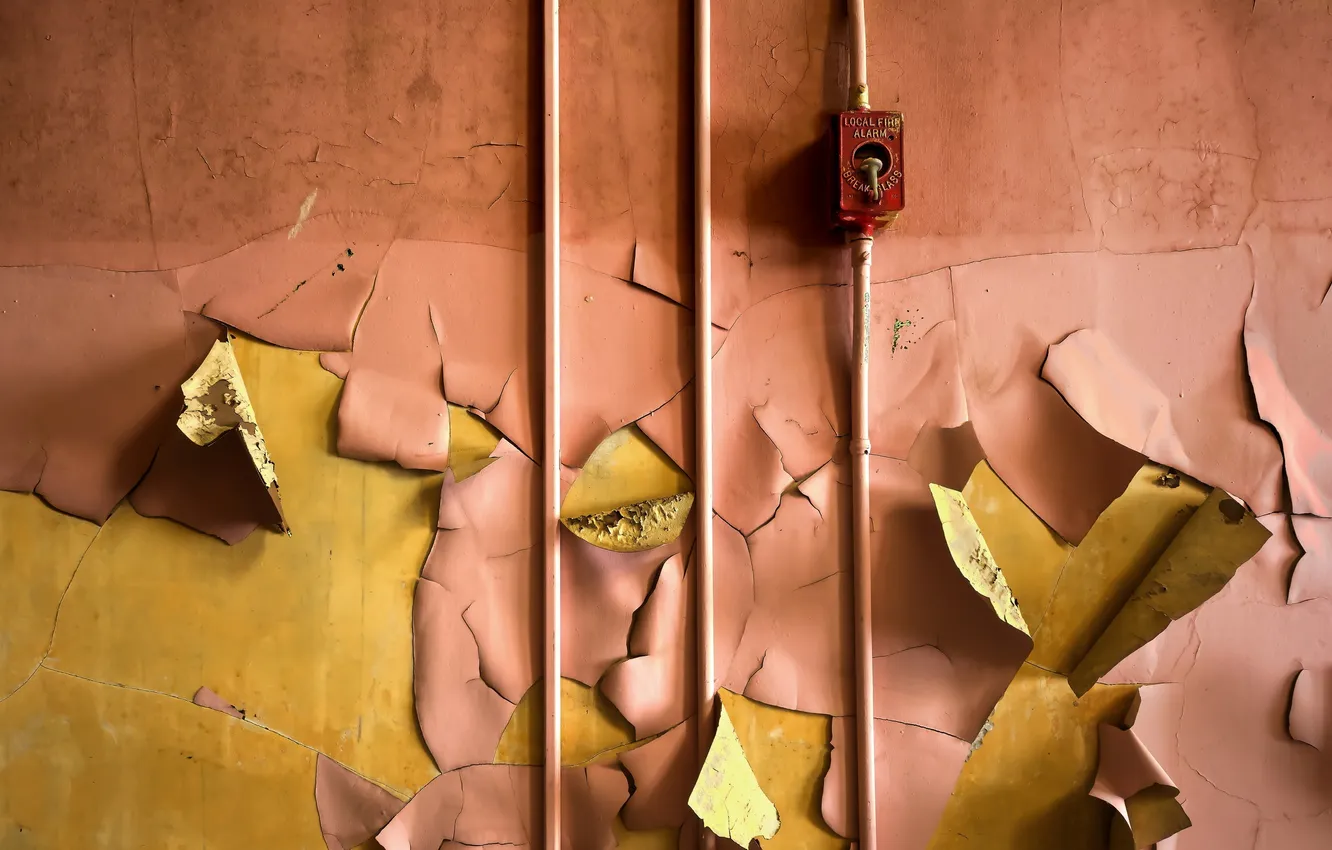 Photo wallpaper wall, pipe, Urban Desquamation