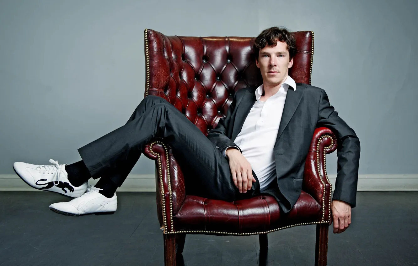 Photo wallpaper style, chair, actor, Benedict Cumberbatch, Benedict Cumberbatch, British actor