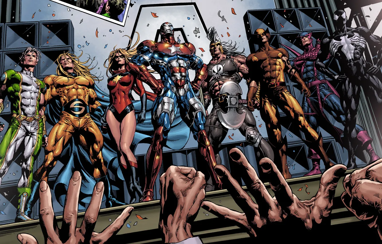 Photo wallpaper comic, comics, Marvel Comics, Venom, Ares, Ares, Tagged, iron patriot