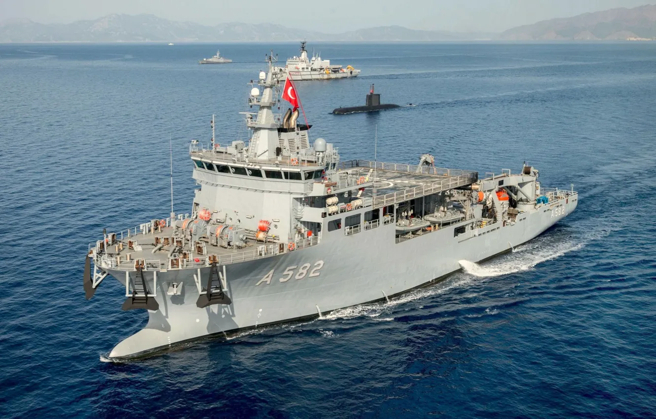 Photo wallpaper lifeguard, Turkish Navy, TCG Alemdar