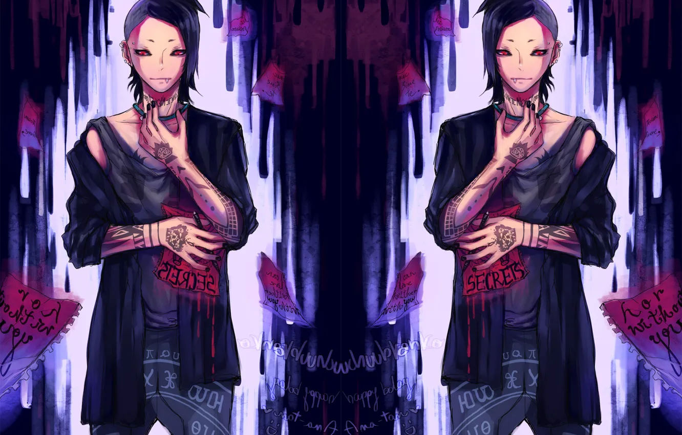Photo wallpaper look, art, tattoo, Gul, Tokyo Ghoul, Uta