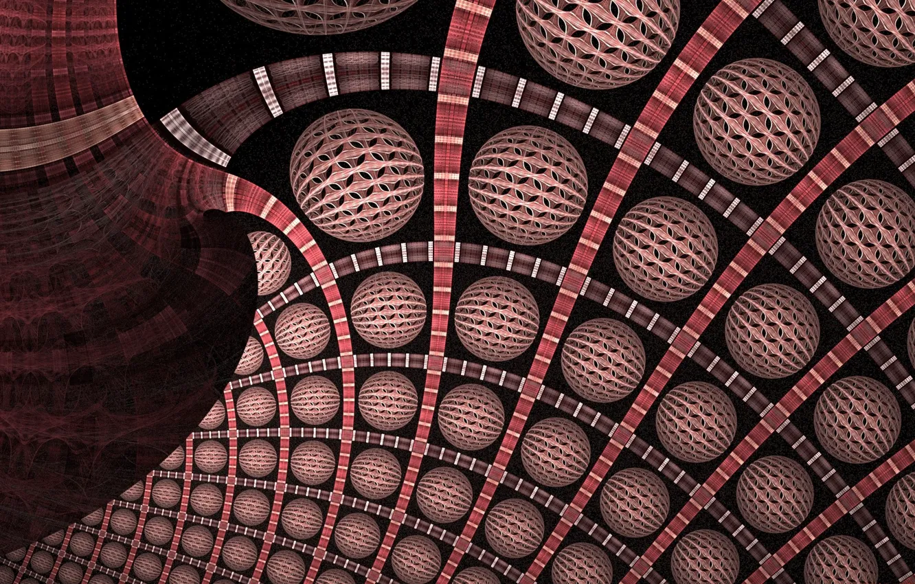 Photo wallpaper balls, pattern, fractal