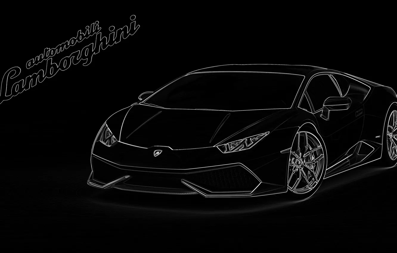 Photo wallpaper Line, Lamborghini, Lambordgini, Huracan, Hurakan, Lamborzhini