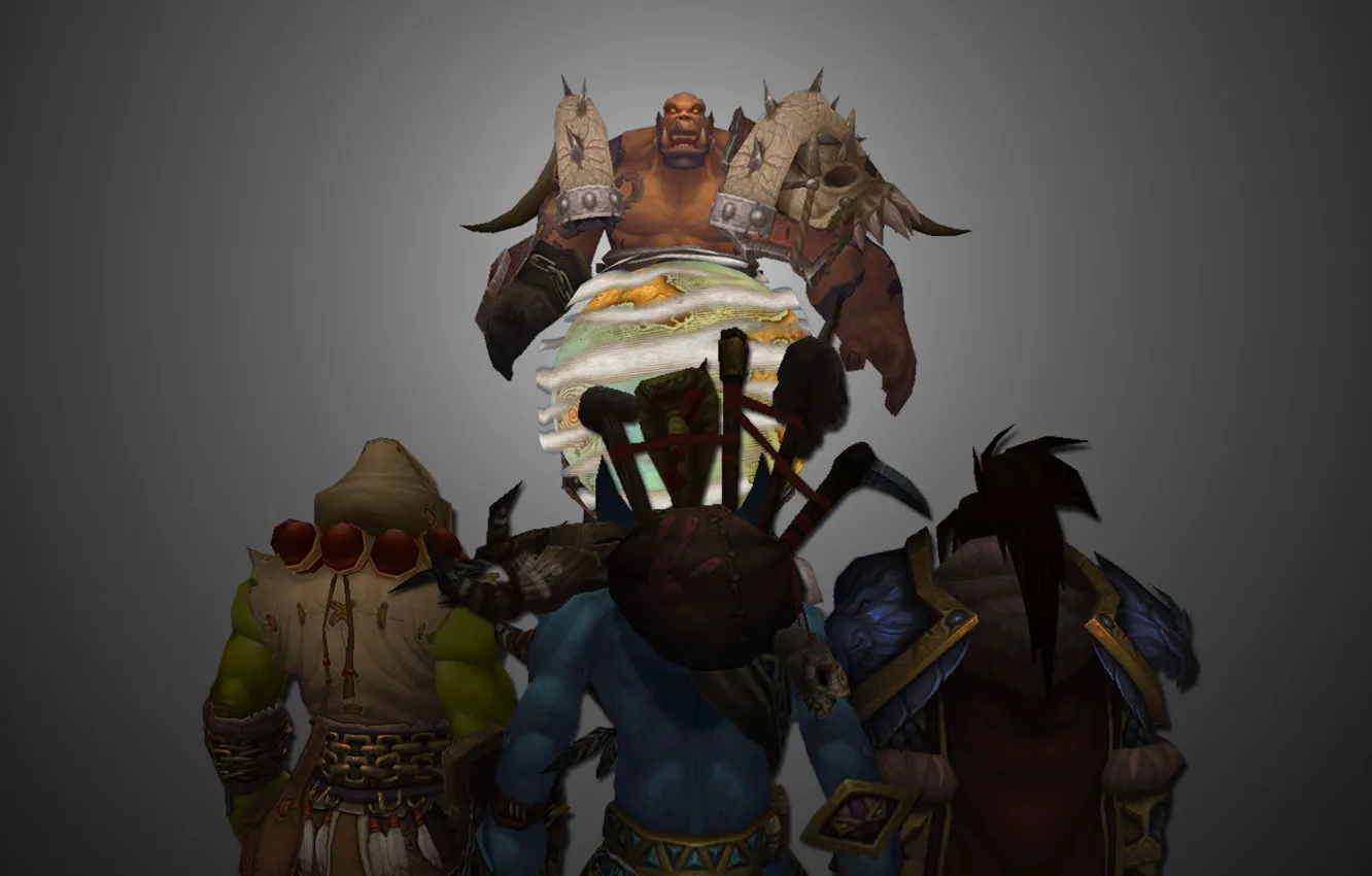 Photo wallpaper World of Warcraft, wow, troll, human, ork, Vol'jin, Thrall, the end of Garrosh