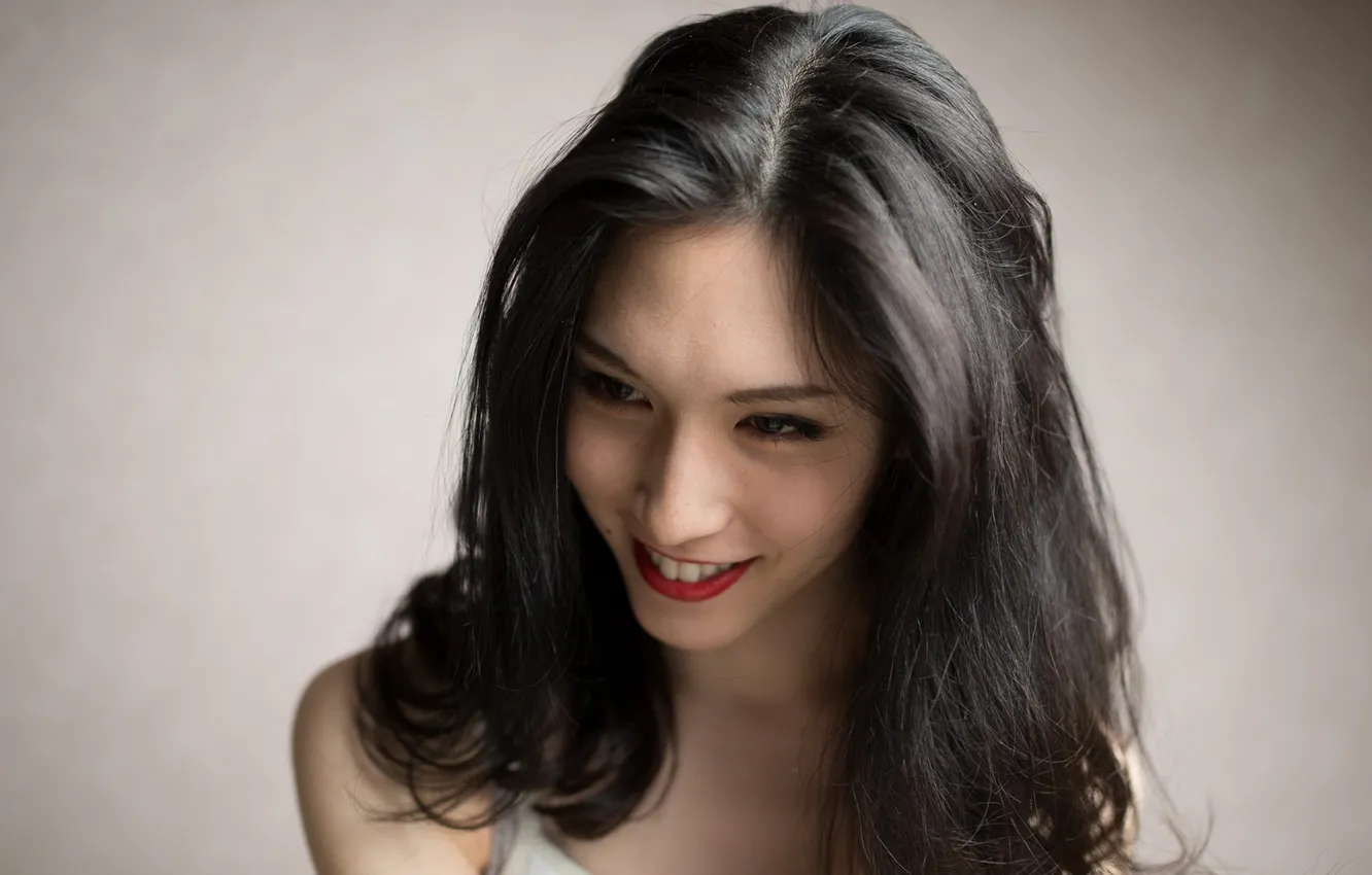 Photo wallpaper girl, smile, portrait