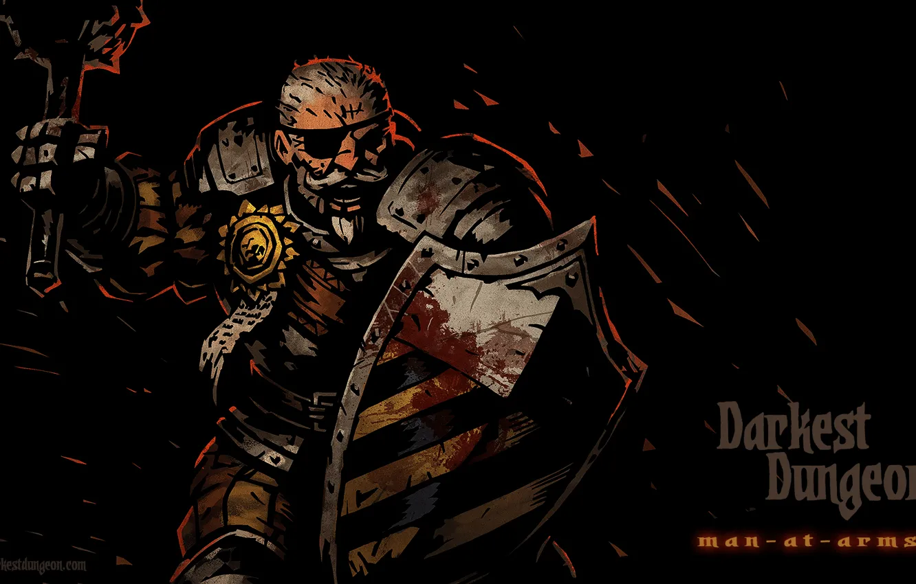 Photo wallpaper rpg, Darkest Dungeon, Red Hook Studios, Man-At-Arms
