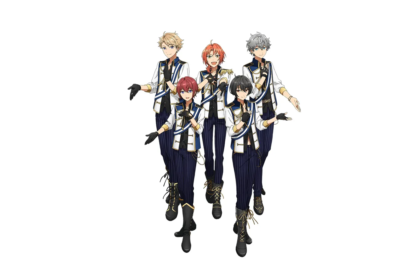 Photo wallpaper knights, Ensemble Stars!, Official Art, Tsukinaga Leo, Sakuma Ritsu, Sena Izumi, Narukami Arashi, Suou Tsukasa