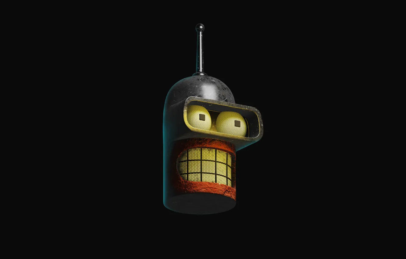 Photo wallpaper Futurama, Bender, blender, Blender3d