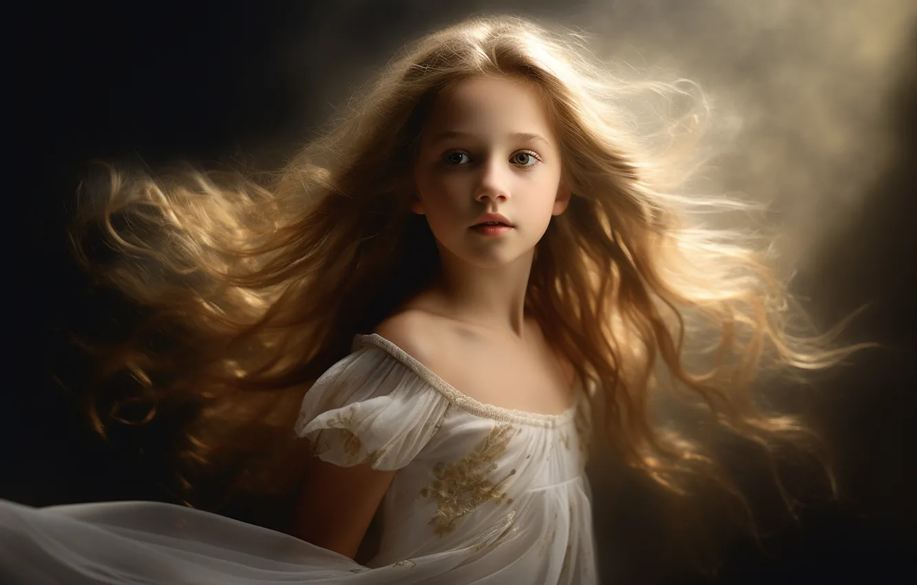 Photo wallpaper face, portrait, girl, AI art, The Art of Artificial Intelligence, neural network