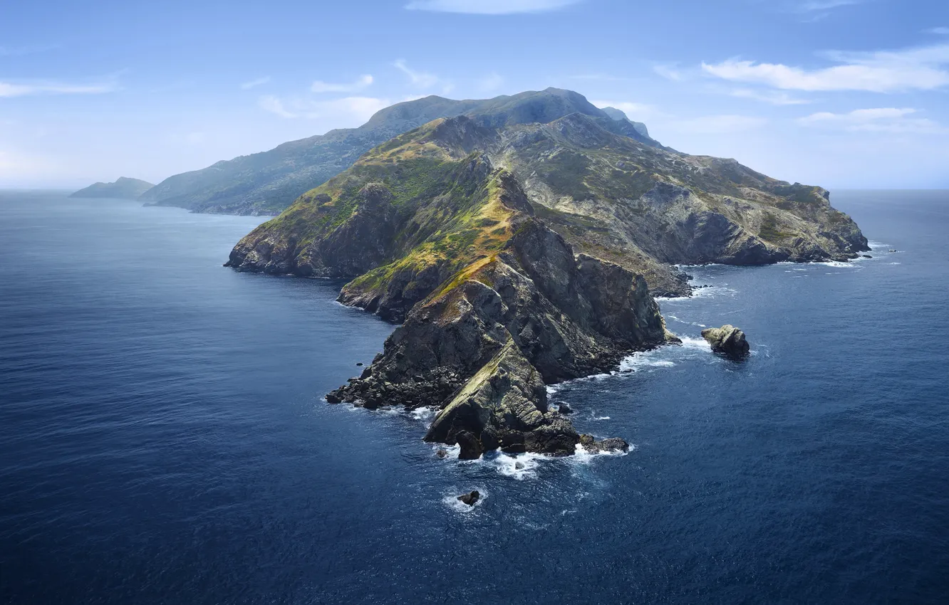 Photo wallpaper sky, ocean, mountains, island, Catalina