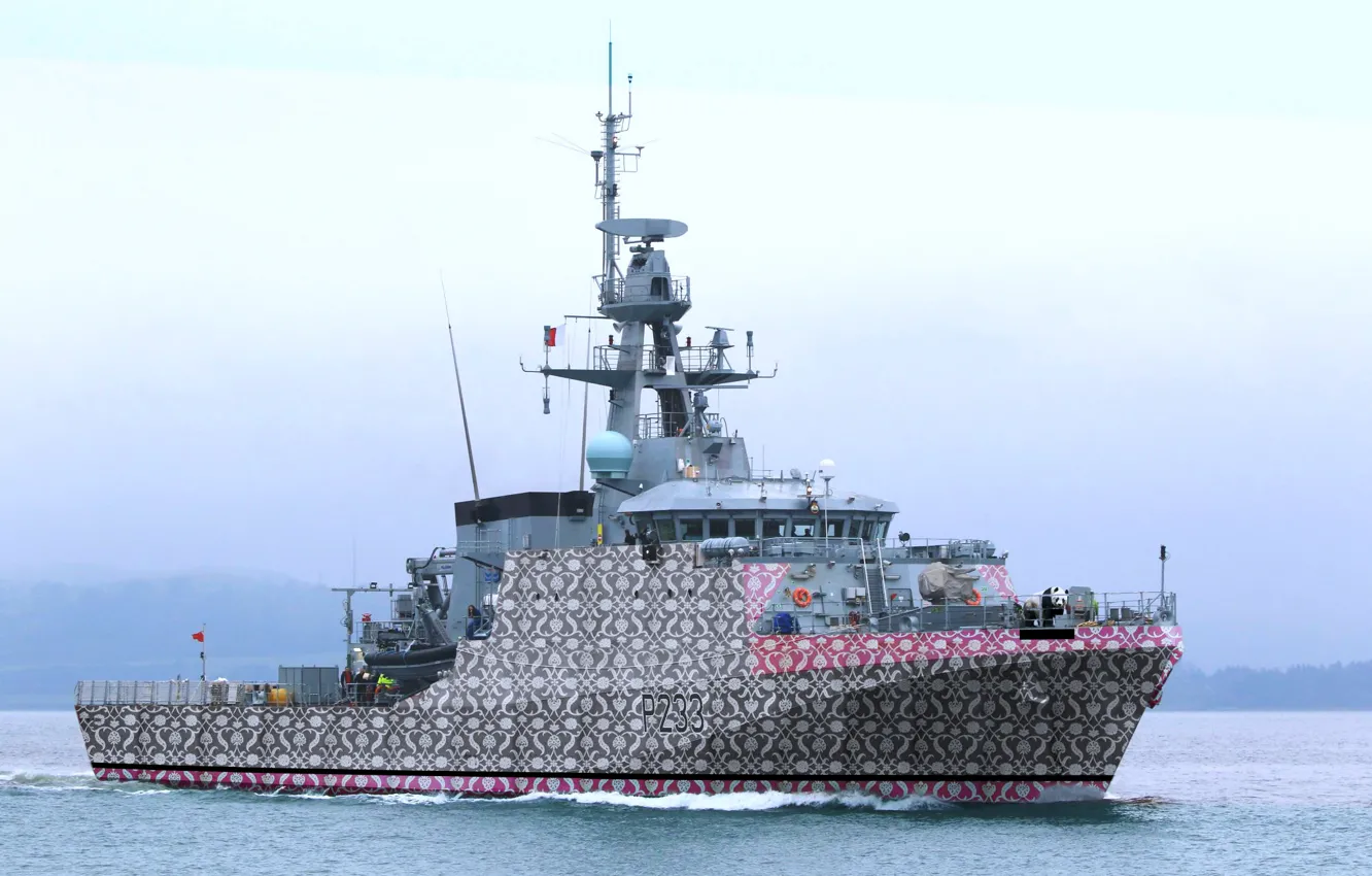 Photo wallpaper ship, England, camouflage