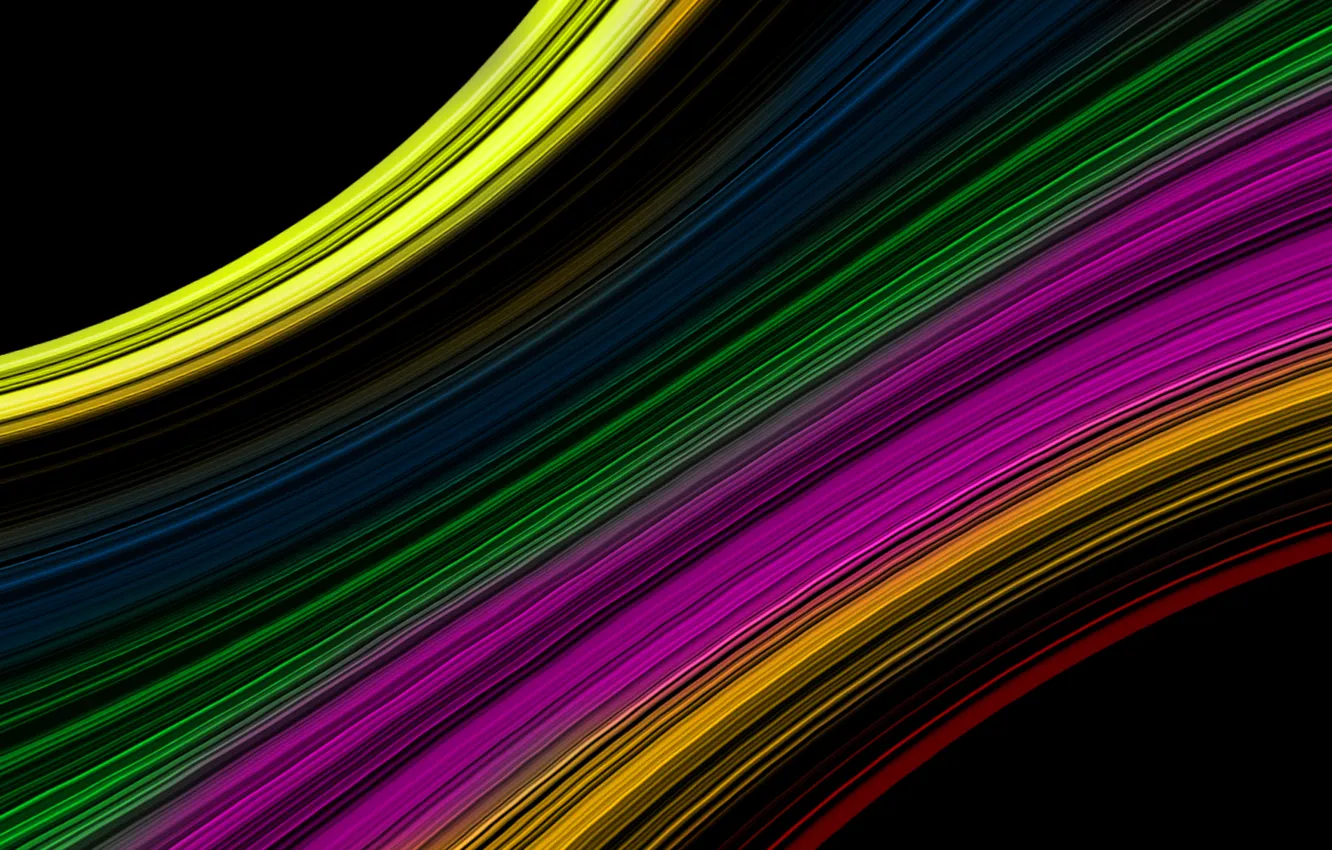 Photo wallpaper rays, light, line, color, rainbow, curves