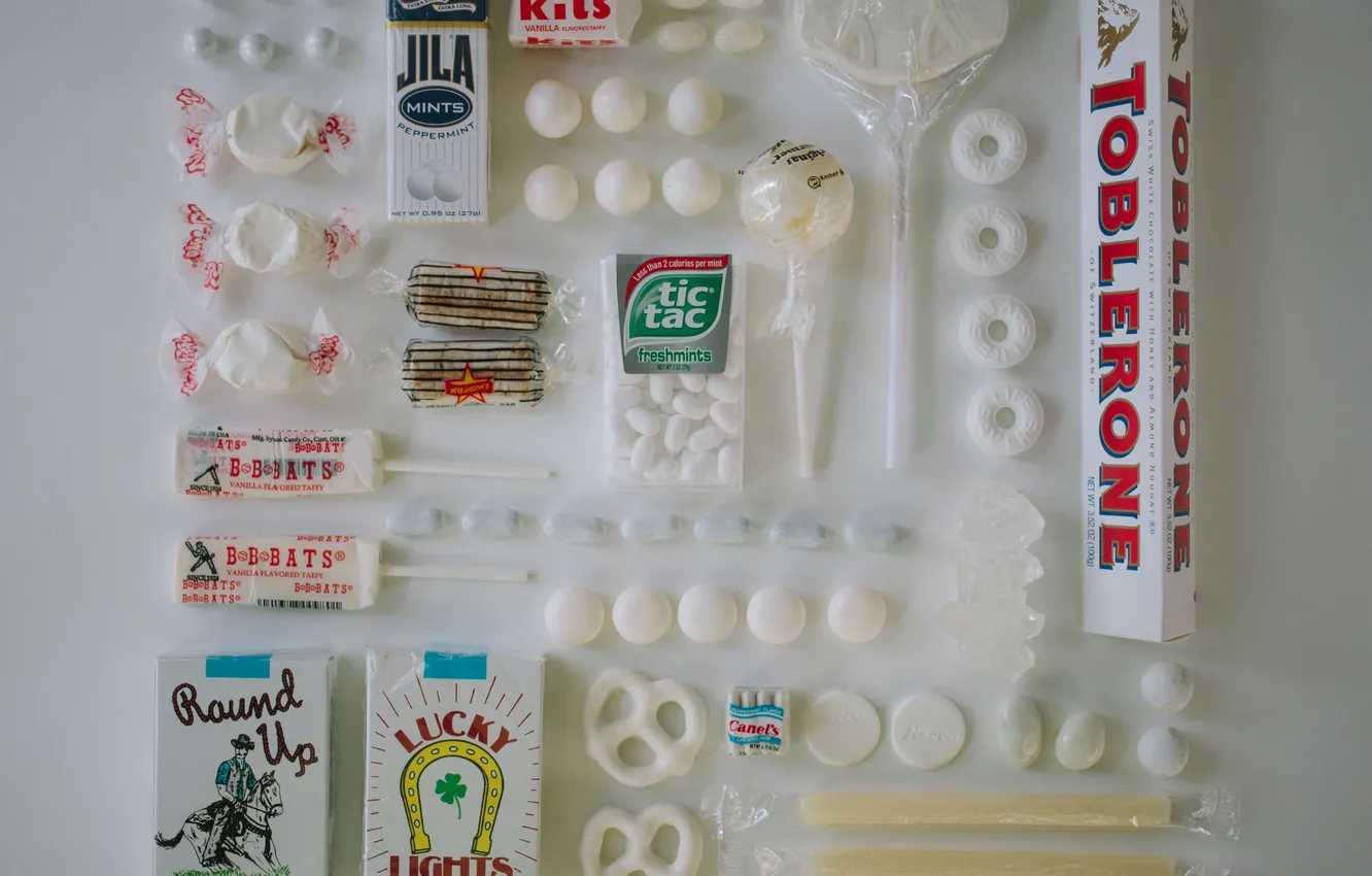 Photo wallpaper chocolate, candy, lollipops, sugar, various, Tic tac, chewing gum, Toblerone