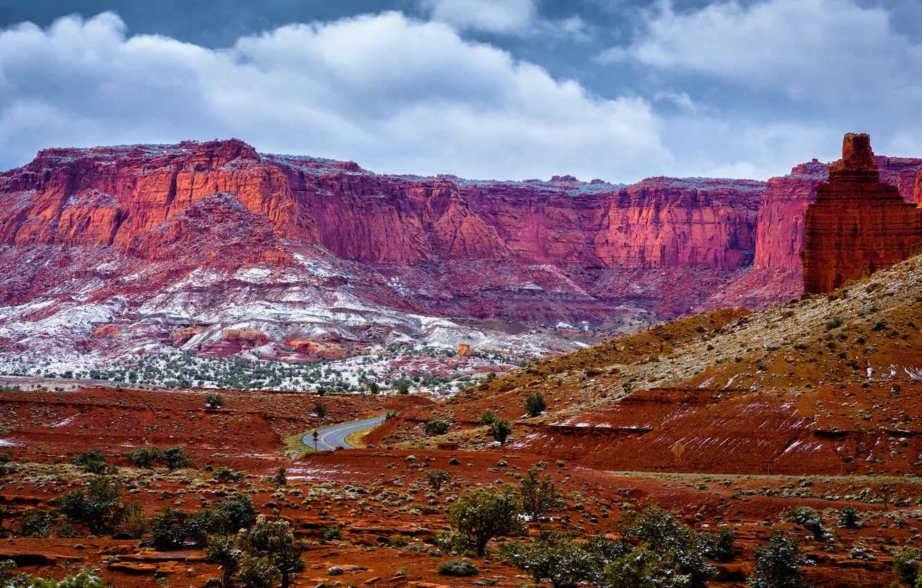 Photo wallpaper the sky, mountains, rocks, desert, The Grand Canyon, national Park, Grand Canyon