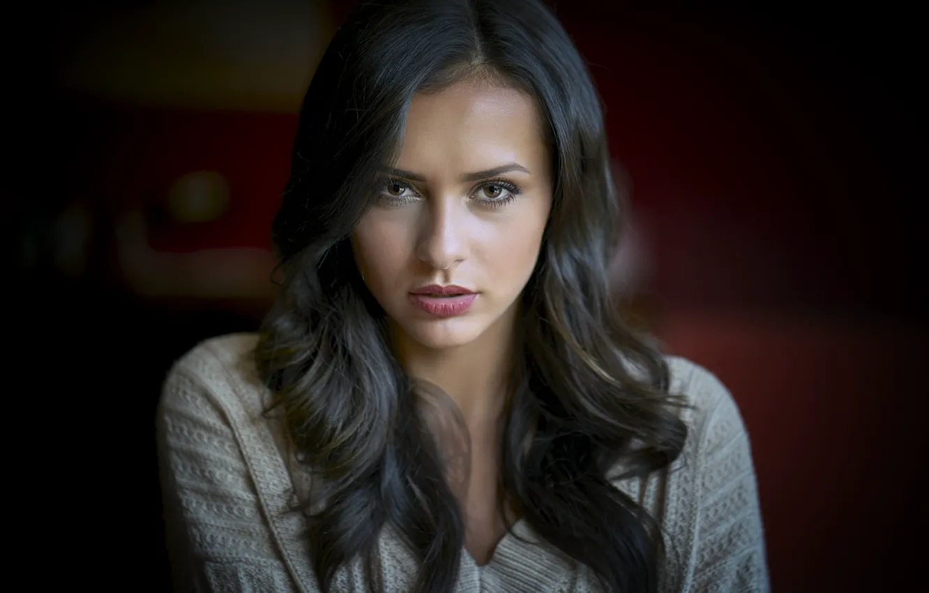 Photo wallpaper look, girl, hair, portrait, brunette
