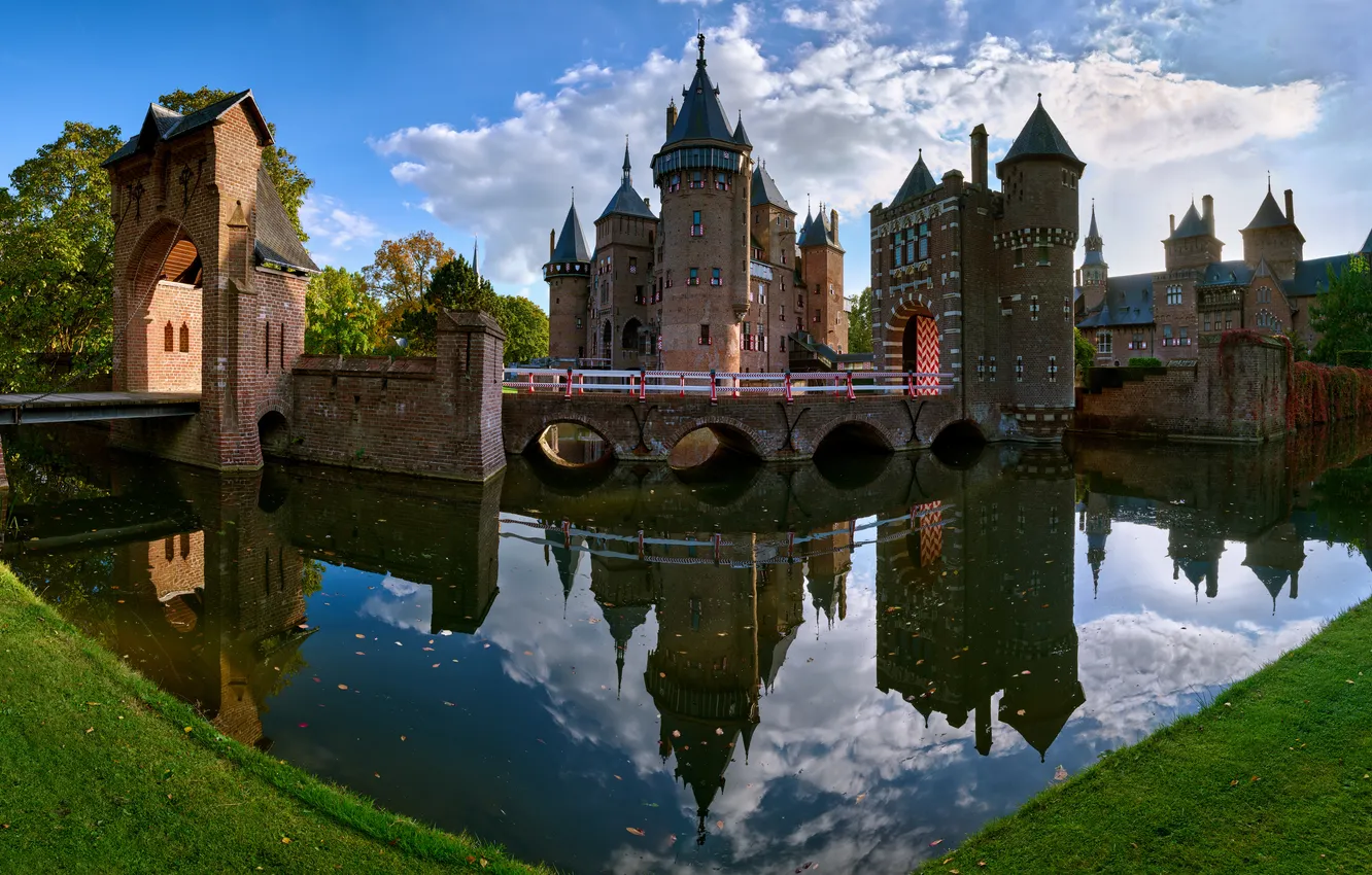 Photo wallpaper castle, tower, Netherlands, De Hair
