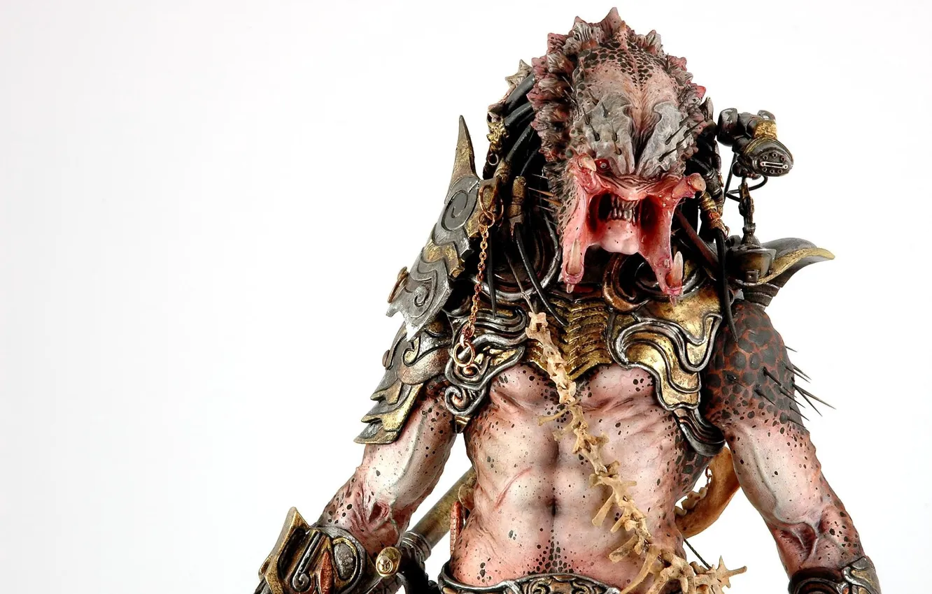 Photo wallpaper armor, weapon, predator, body, head, ugly