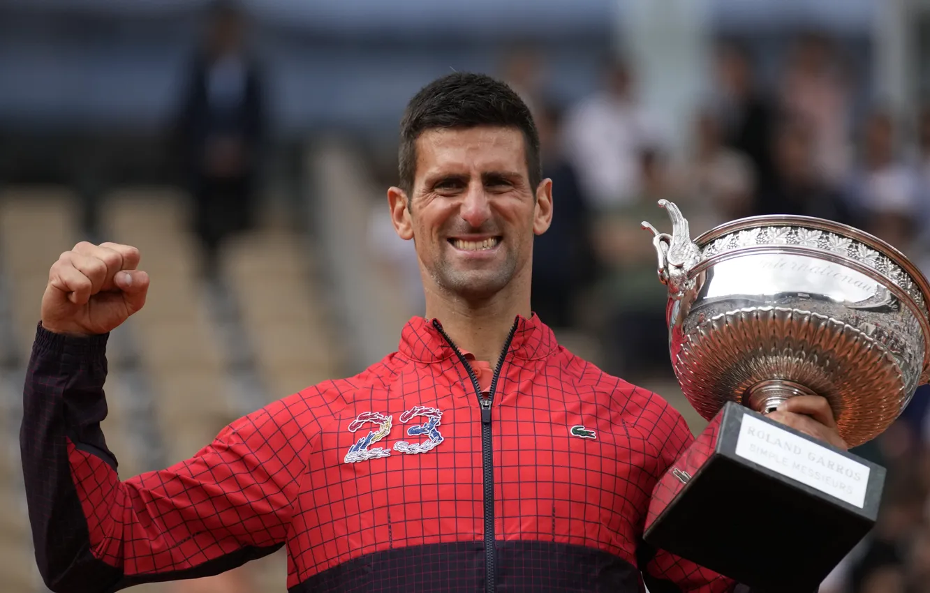 Photo wallpaper tennis, Novak Djokovic, Roland Garros, Novak Djokovic