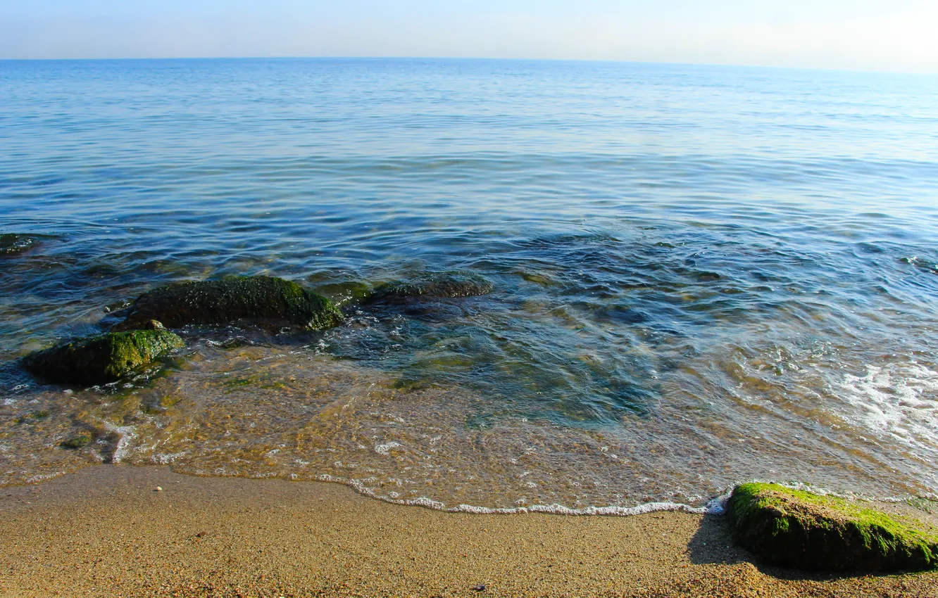 Photo wallpaper beach, sea, stone