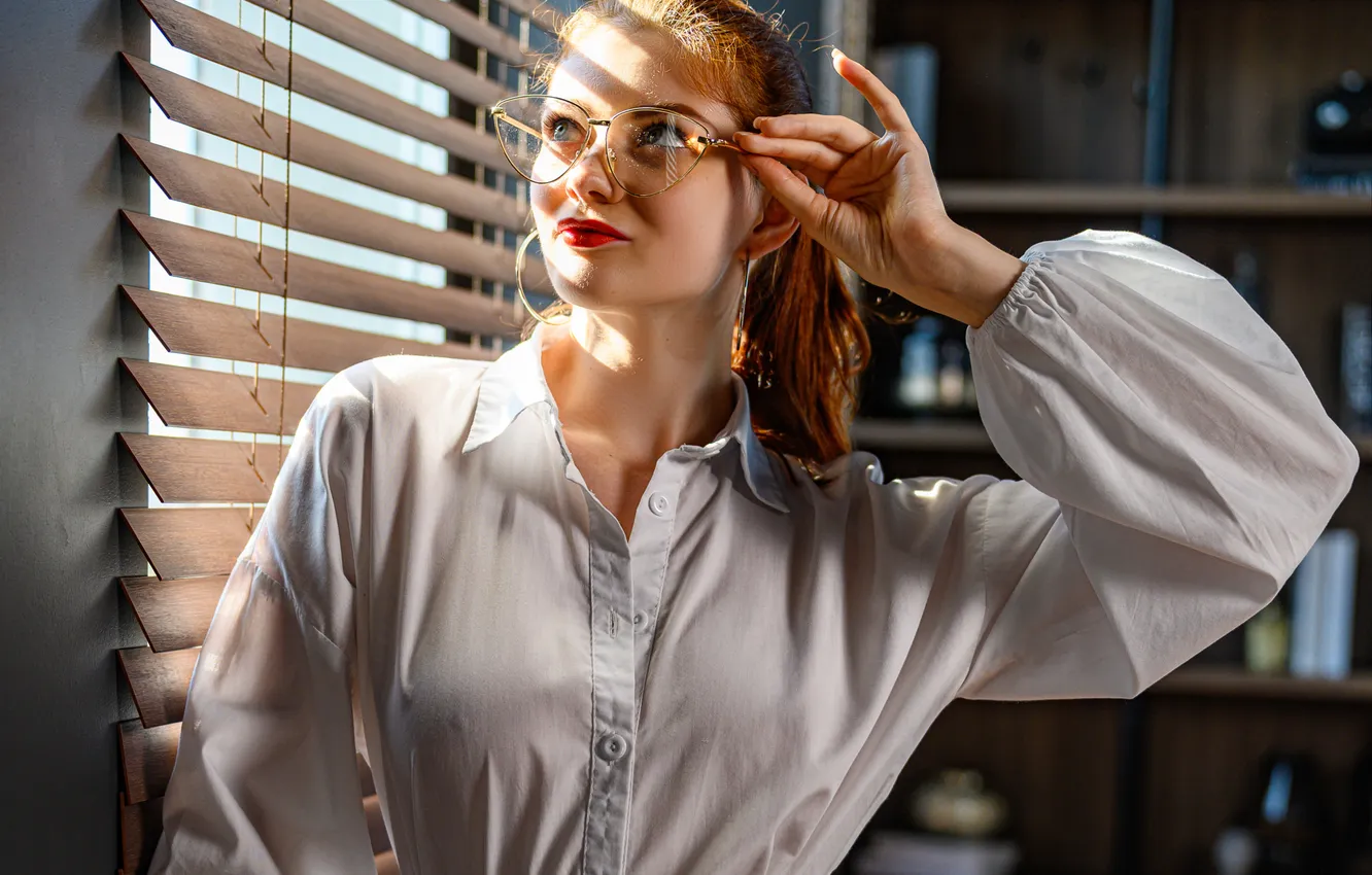 Photo wallpaper girl, pose, model, skirt, portrait, hands, makeup, figure