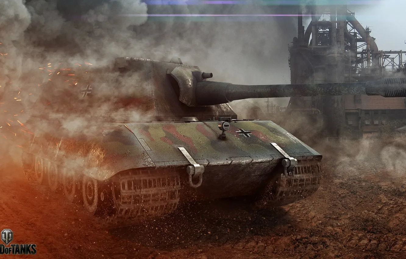 Photo wallpaper smoke, Germany, tank, tanks, Germany, WoT, World of tanks, tank