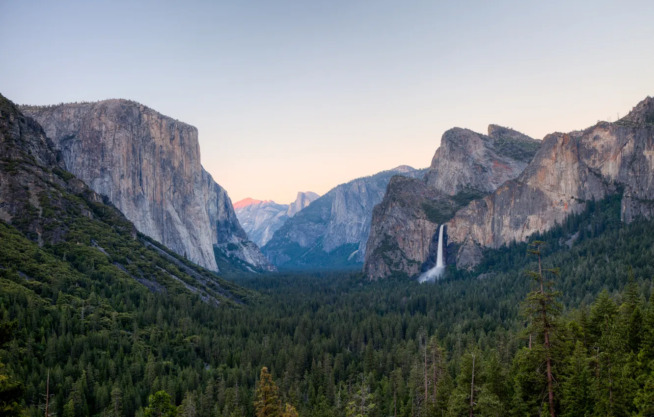 Photo wallpaper valley, CA, California, Yosemite national Park, Yosemite National Park, Sierra Nevada mountains