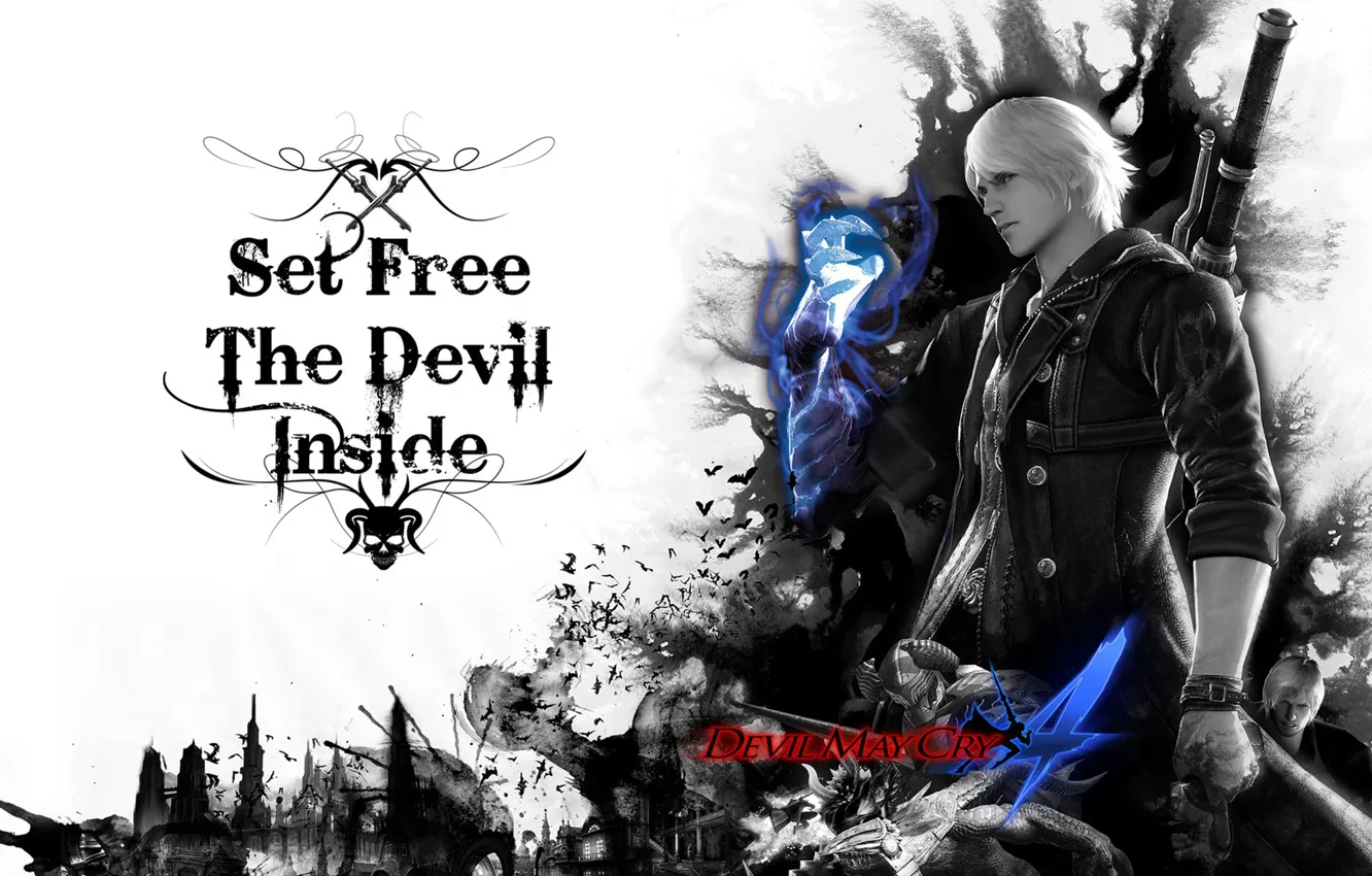 Photo wallpaper sword, Dante, DMC, Devil may cry 4, Nero