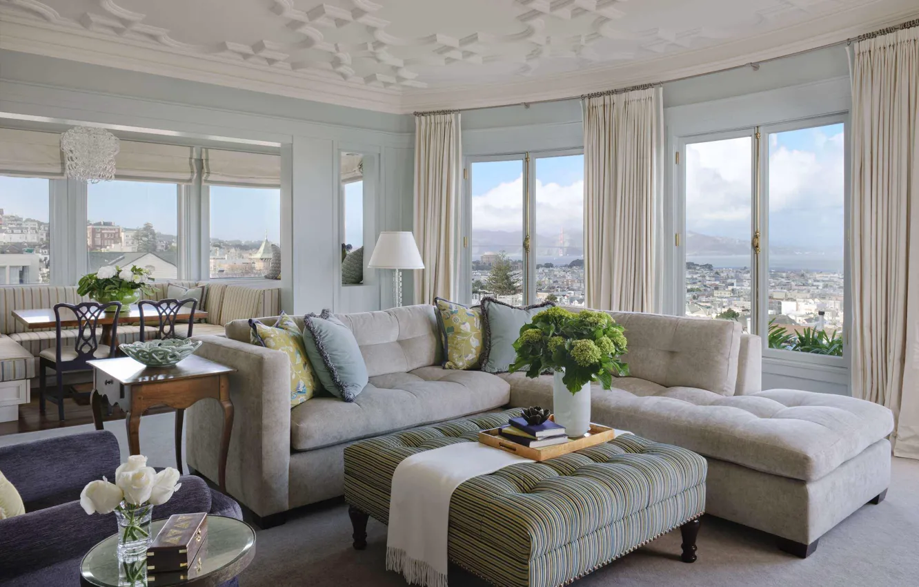 Photo wallpaper interior, living room, Family room