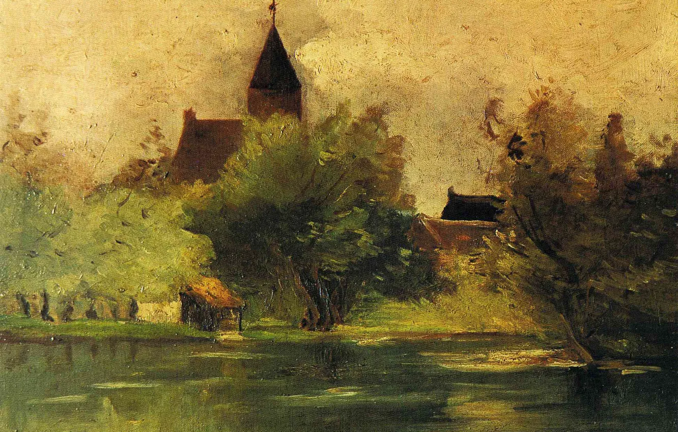 Photo wallpaper landscape, shore, Francis Picabia