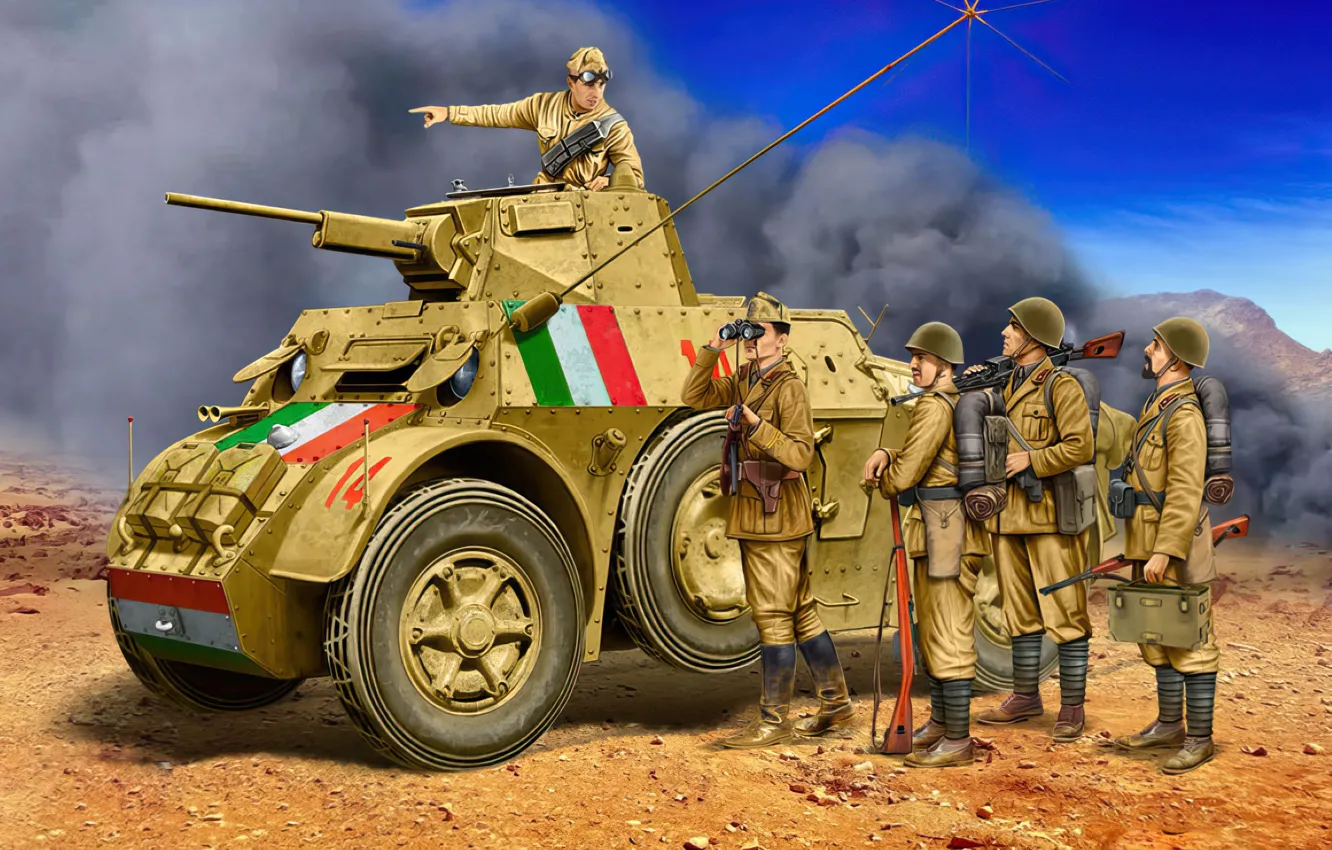 Photo wallpaper war, art, painting, tank, WW2, MB35