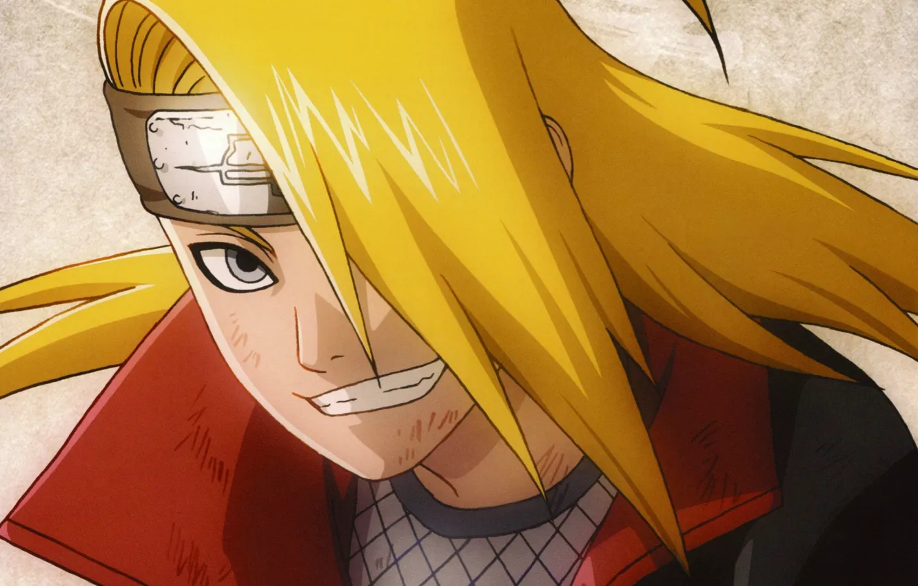 Photo wallpaper Naruto, grin, bangs, ninja, Akatsuki, Deidara, Naruto Shippuden, Naruto shippuuden