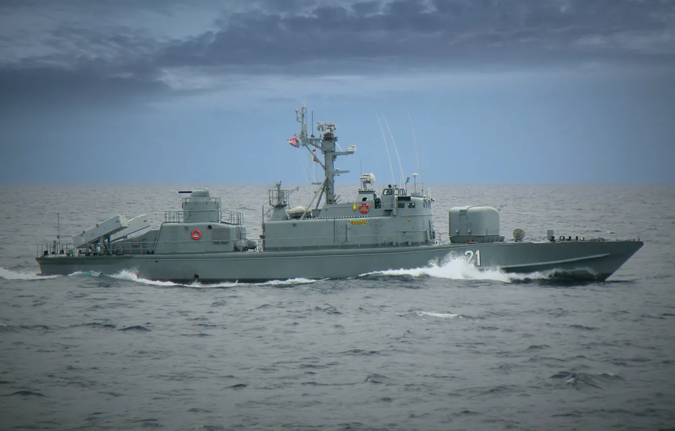 Photo wallpaper Croatia, Missile boat, Sibenik