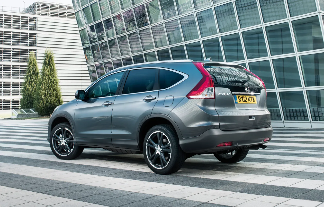 Photo wallpaper Honda, Silver, Rear, (2012)