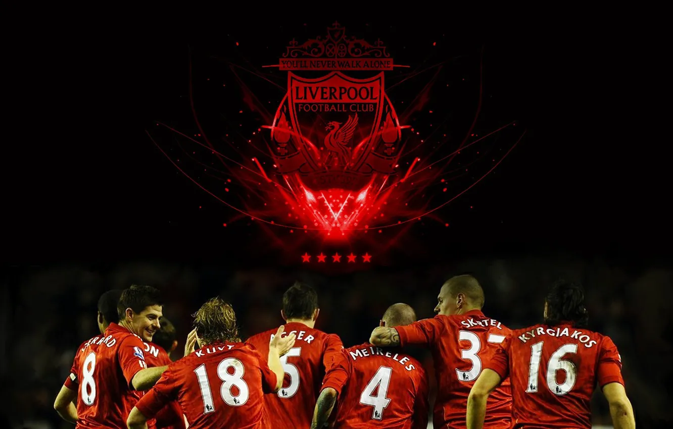 Photo wallpaper wallpaper, sport, logo, football, Liverpool FC, players