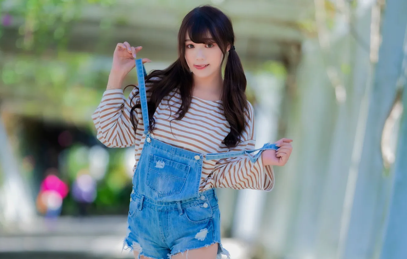 Photo wallpaper language, look, pose, model, shorts, portrait, makeup, figure