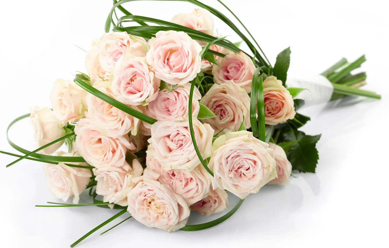 Photo wallpaper flowers, roses, bouquet, beautiful
