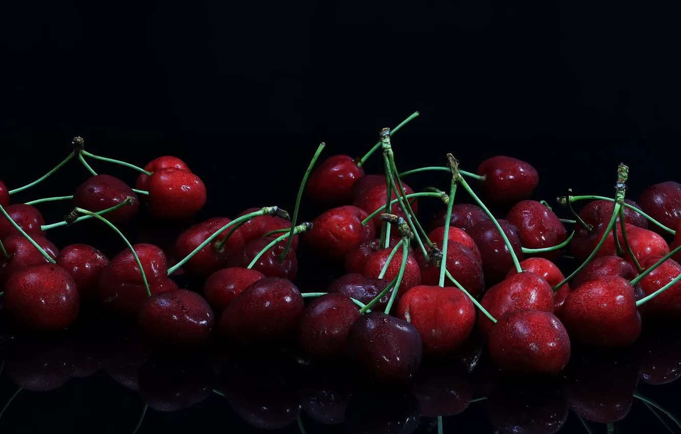 Photo wallpaper cherry, berries, food