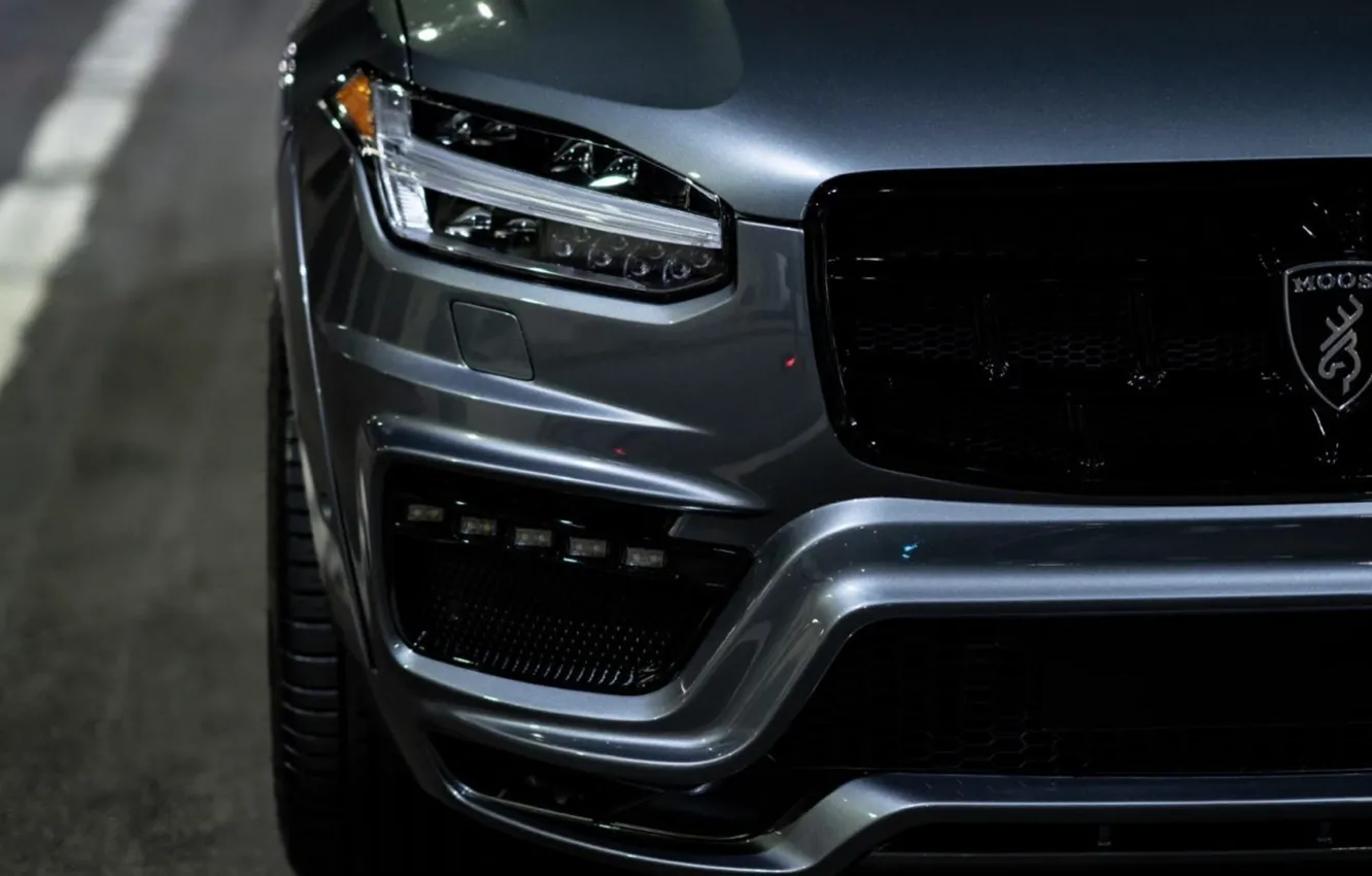 Photo wallpaper light, headlight, Volvo, Headlight, Tuning, light, tuning, xc90