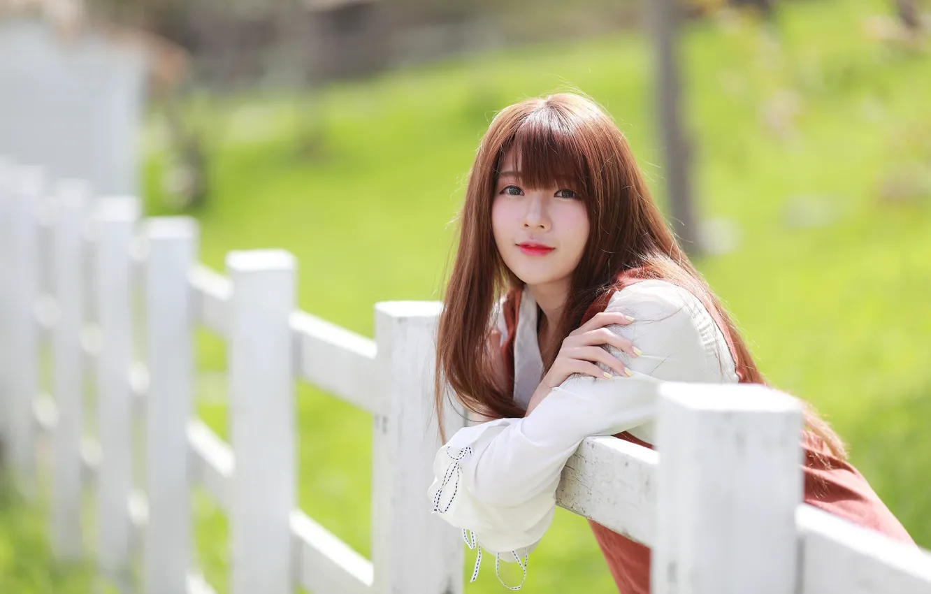 Photo wallpaper look, girl, hair, Asian, cutie