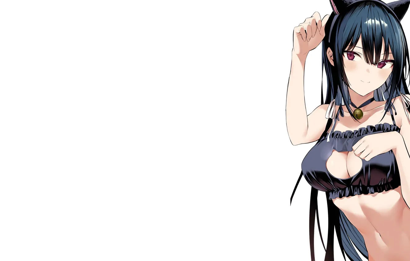 Photo wallpaper sexy, boobs, nothing, anime, pretty, kitty, breasts, pose