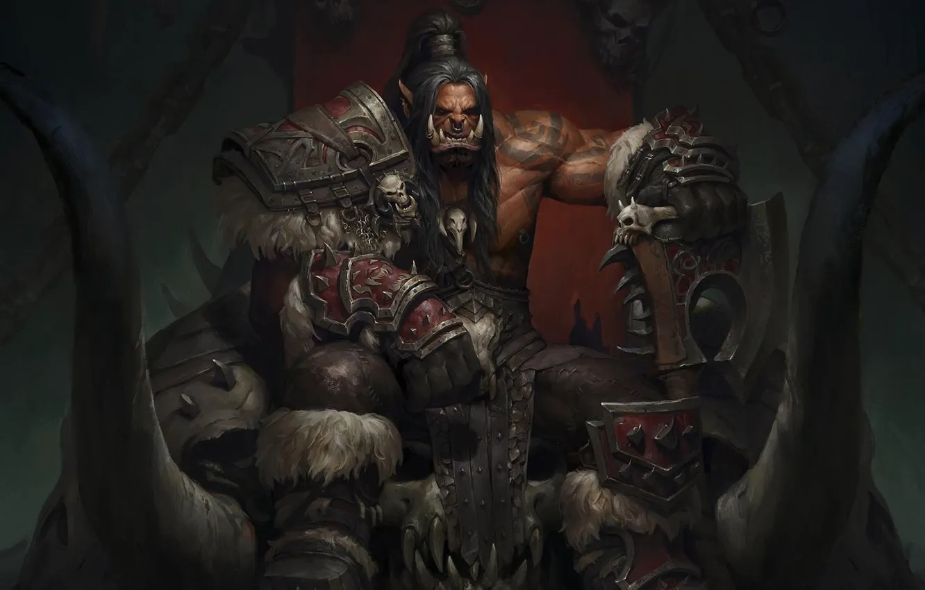 Photo wallpaper fantasy, Art, World of Warcraft Warlords of Draenor