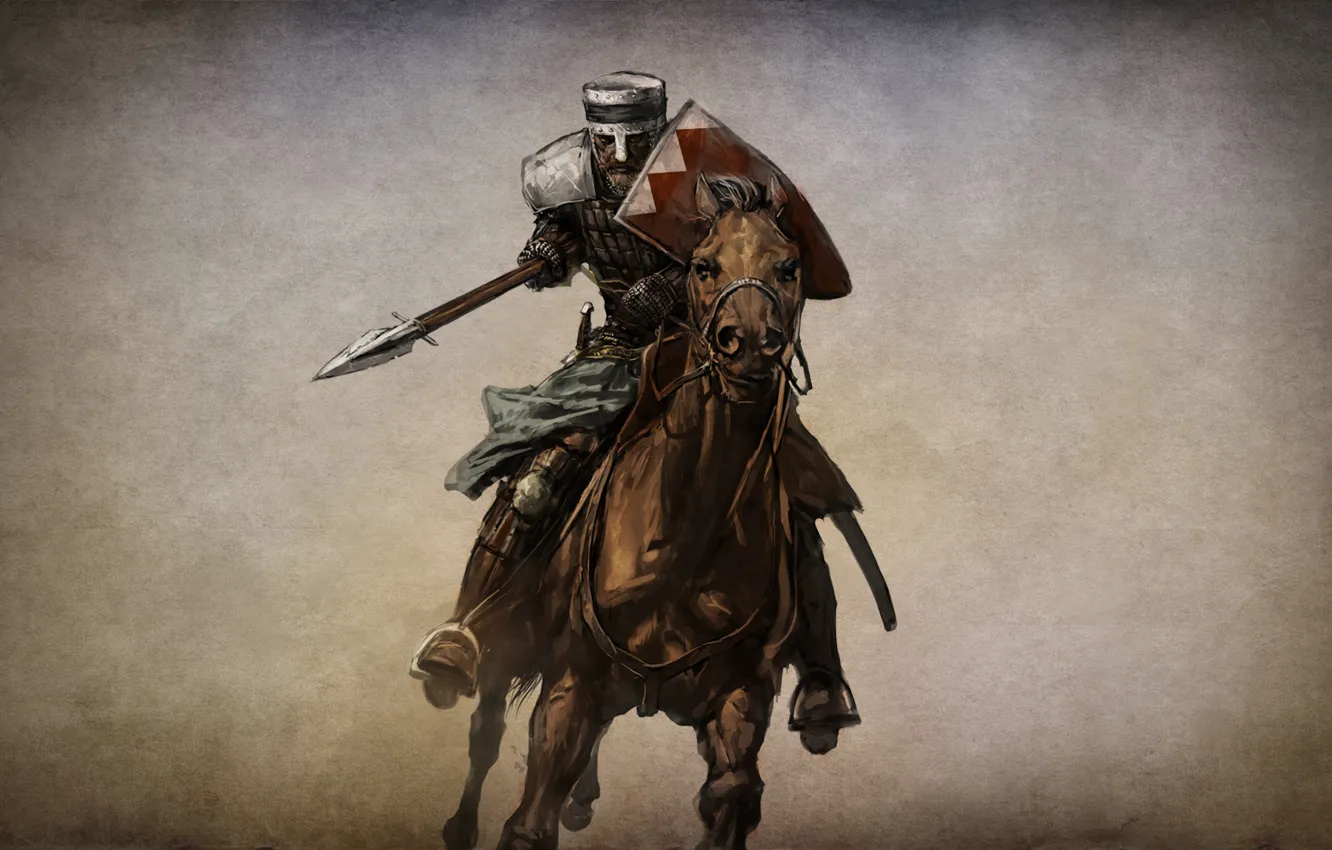 Photo wallpaper horse, the game, warrior, art, knight, it, action, role