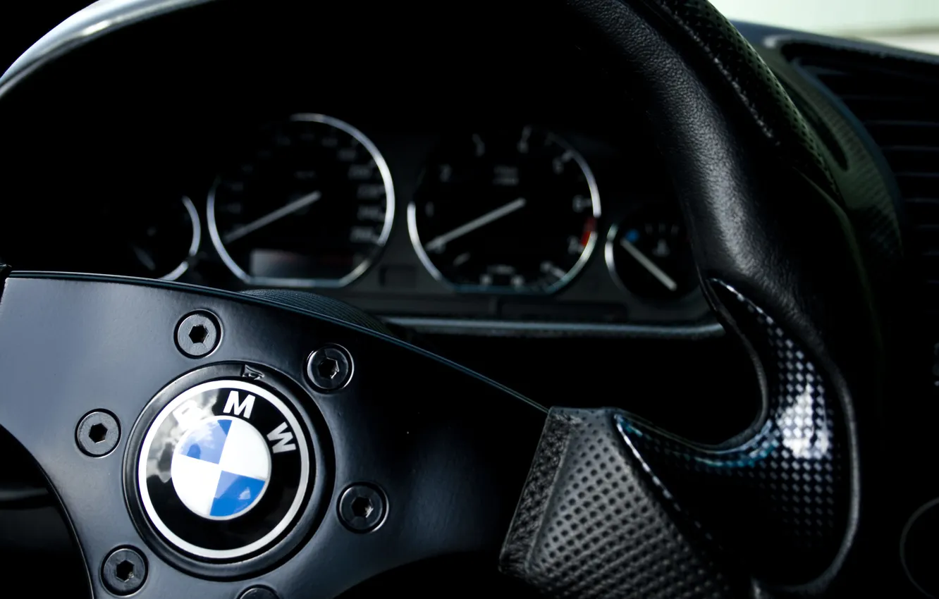 Photo wallpaper devices, BMW, the wheel