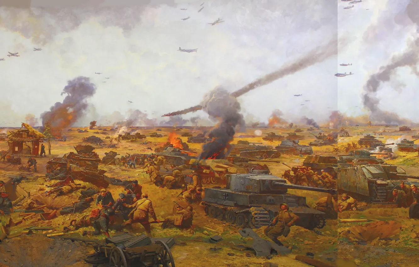 Photo wallpaper Aircraft, War, Battle, Picture, Moscow, Soldiers, Russian, WWII