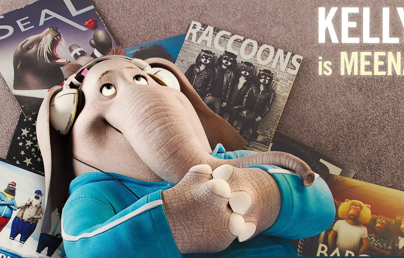 Photo wallpaper rock, seal, asian, film, indian, animated film, headphone, Universal Pictures