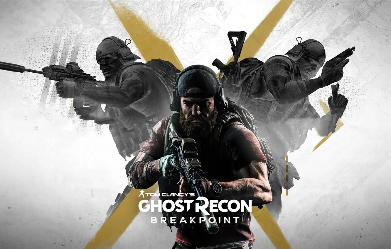 Photo wallpaper weapons, background, soldiers, Tom Clancy's Ghost Recon Breakpoint