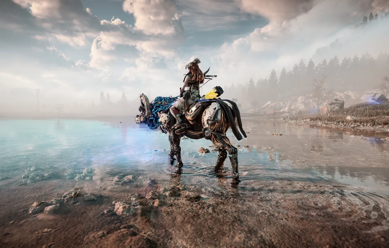 Photo wallpaper games, horizon, WEST, Aloy, Forbidden