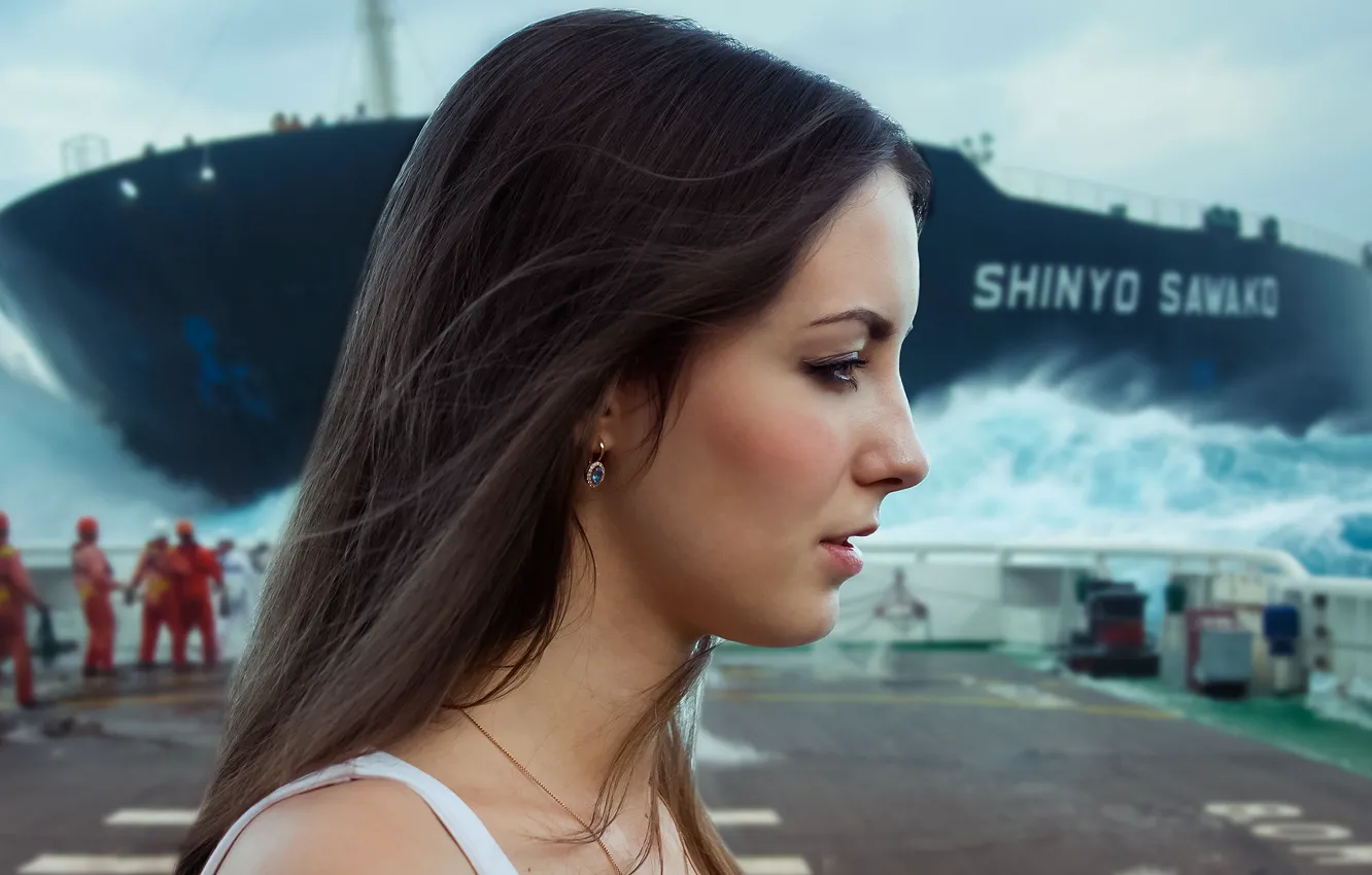 Photo wallpaper dream, light, girl, summer, fantasy, fashion, sea, nature