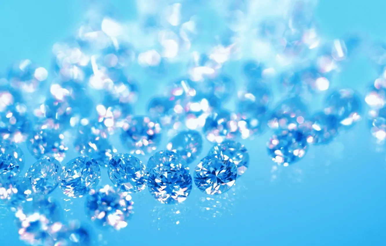Photo wallpaper blue, diamonds
